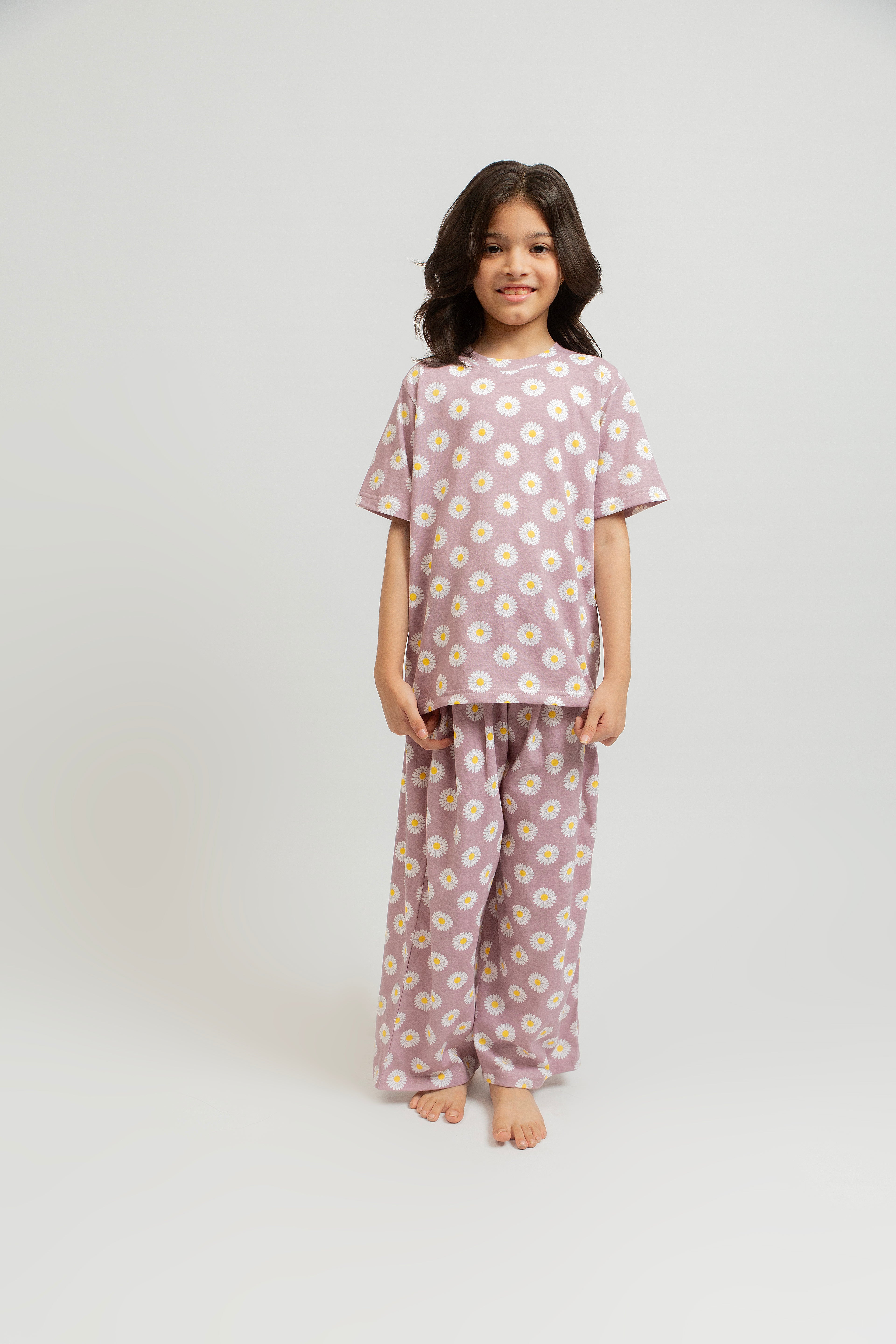 Kids PJ Set- Daisy Dream Mauve